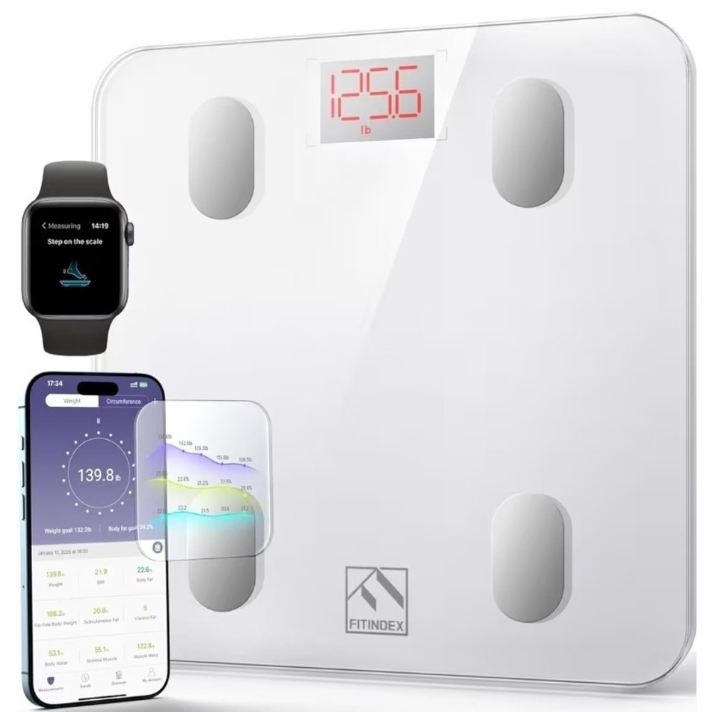 Smart Scale for Body Weight, BMI & Body Fat, 13 Metrics, Black